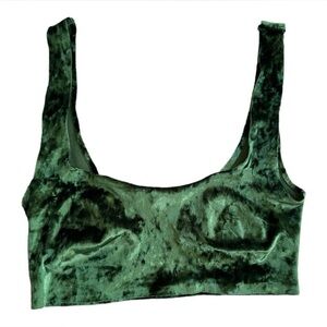 NWOT Urban Outfitters Crushed Velvet Crop Top